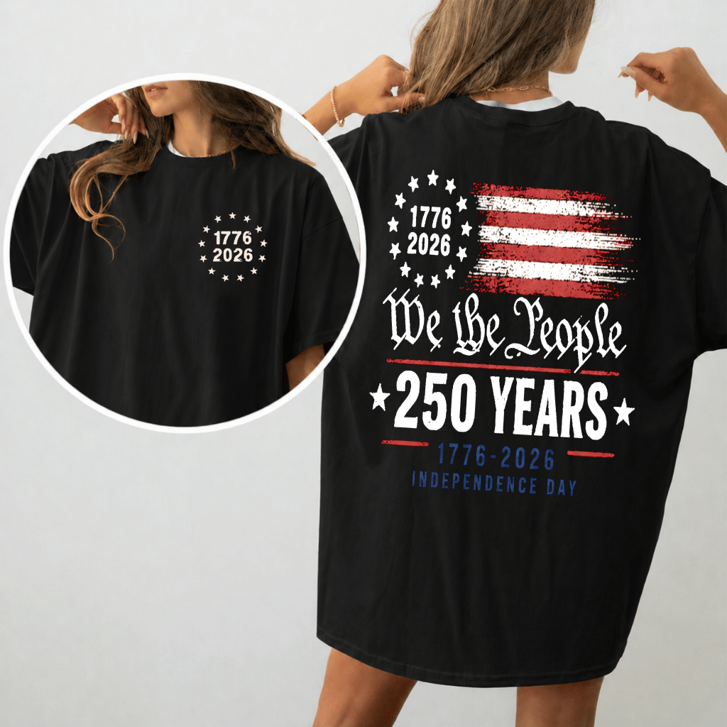 Comfort Colors USA Independence Day Shirt – 250 Years Freedom 1776-2026 for Dad Grandpa Style - back view